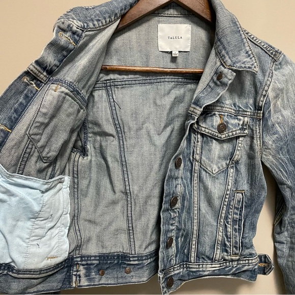 Aritzia Talula Classic Denim Blue Jean Jacket Women’s Small - Picture 2 of 13